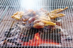 炭火焼きならではの香ばしさが食欲をそそる。